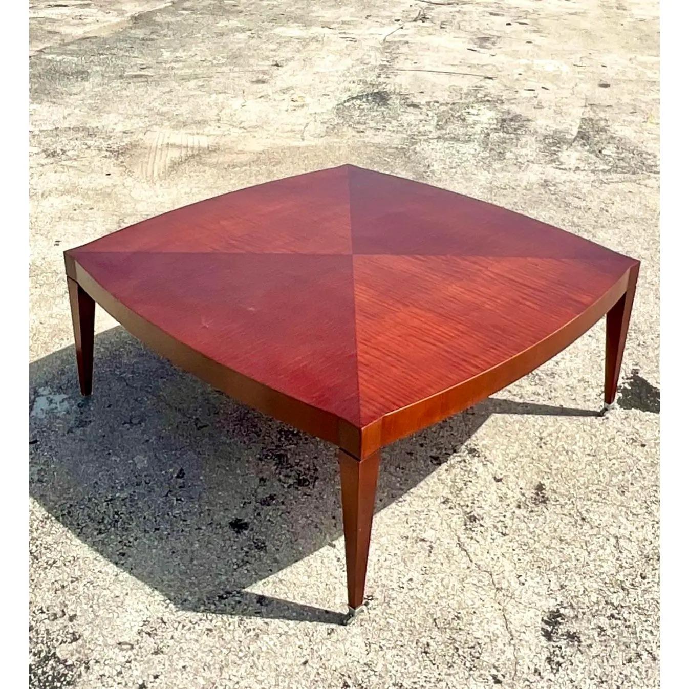 Wood Vintage Baker Harlequin Coffee Table For Sale