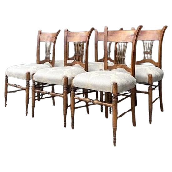 Vintage Baker Harvest Dining Chairs - Set of 6 For Sale