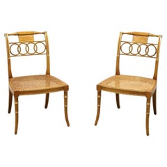 Vintage Baker Historic Charleston Governor Alston Regency Dining Chairs, Pair B