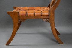 Vintage Baker Klismos Chairs with leather Strapping