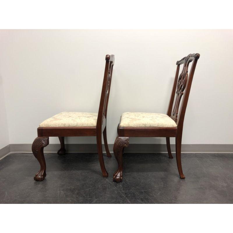 BAKER Mahogany Chippendale Ball in Claw Dining Side Chairs - Pair B 1