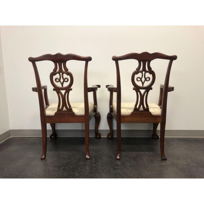20th Century BAKER Mahogany Chippendale Ball in Claw Dining Armchairs - Pair