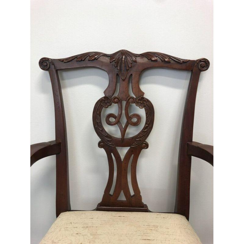 BAKER Mahogany Chippendale Ball in Claw Dining Armchairs - Pair 2