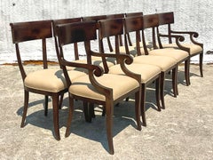 Vintage Baker Milling Road Klismos Chairs, Set of 10