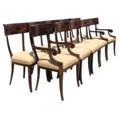 Vintage Baker Milling Road Klismos Chairs, Set of 10