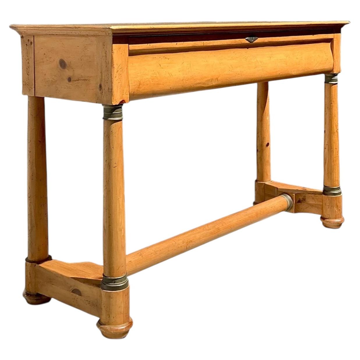 Vintage Baker Milling Road Pine Console For Sale