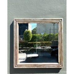 Vintage Baker Milling Road Silver Leaf Mirror