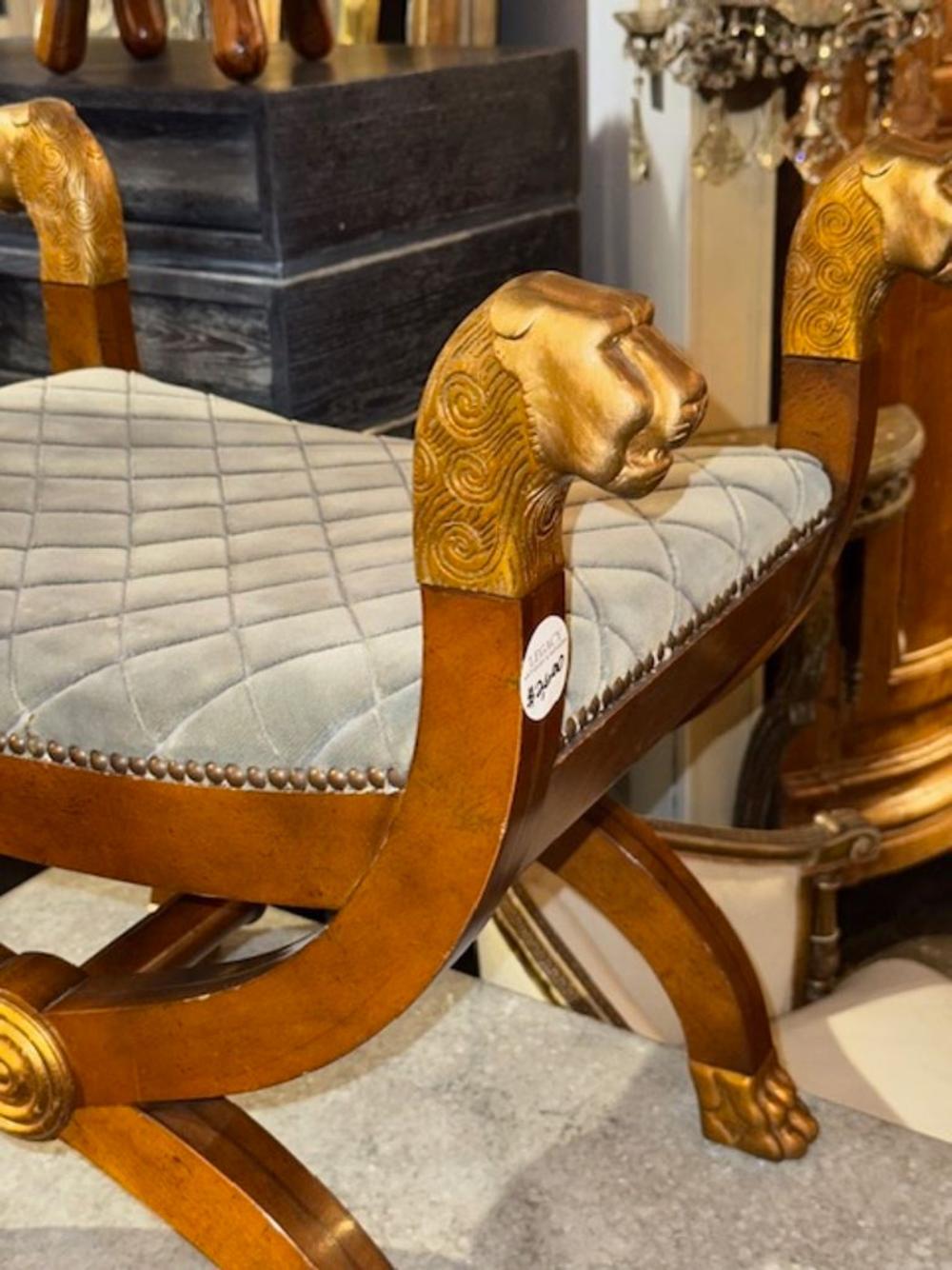 Fin du 20e siècle Banc néoclassique vintage Baker en vente