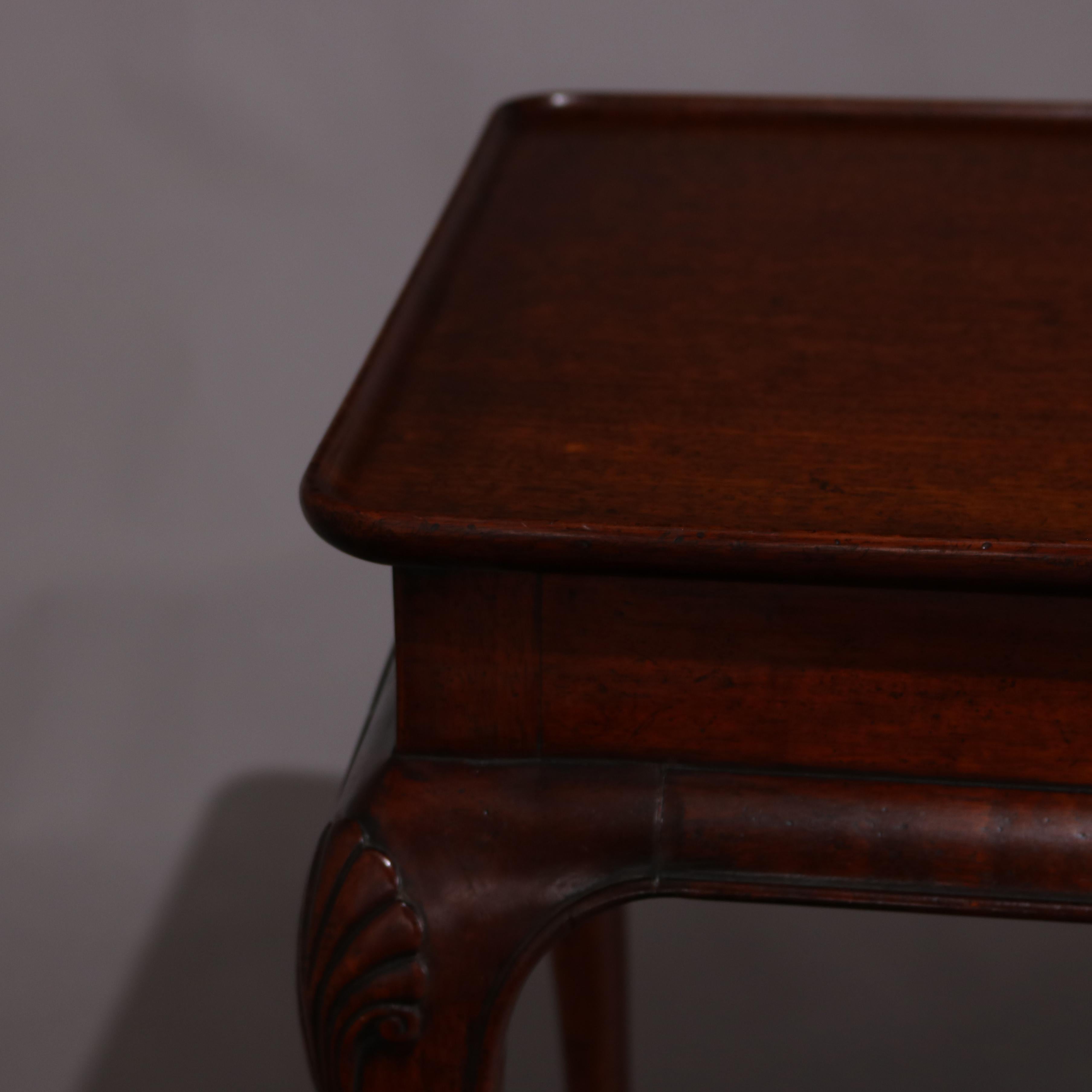 Vintage Baker School Carved Mahogany Low Sofa or Cocktail Table, 20th Century 3