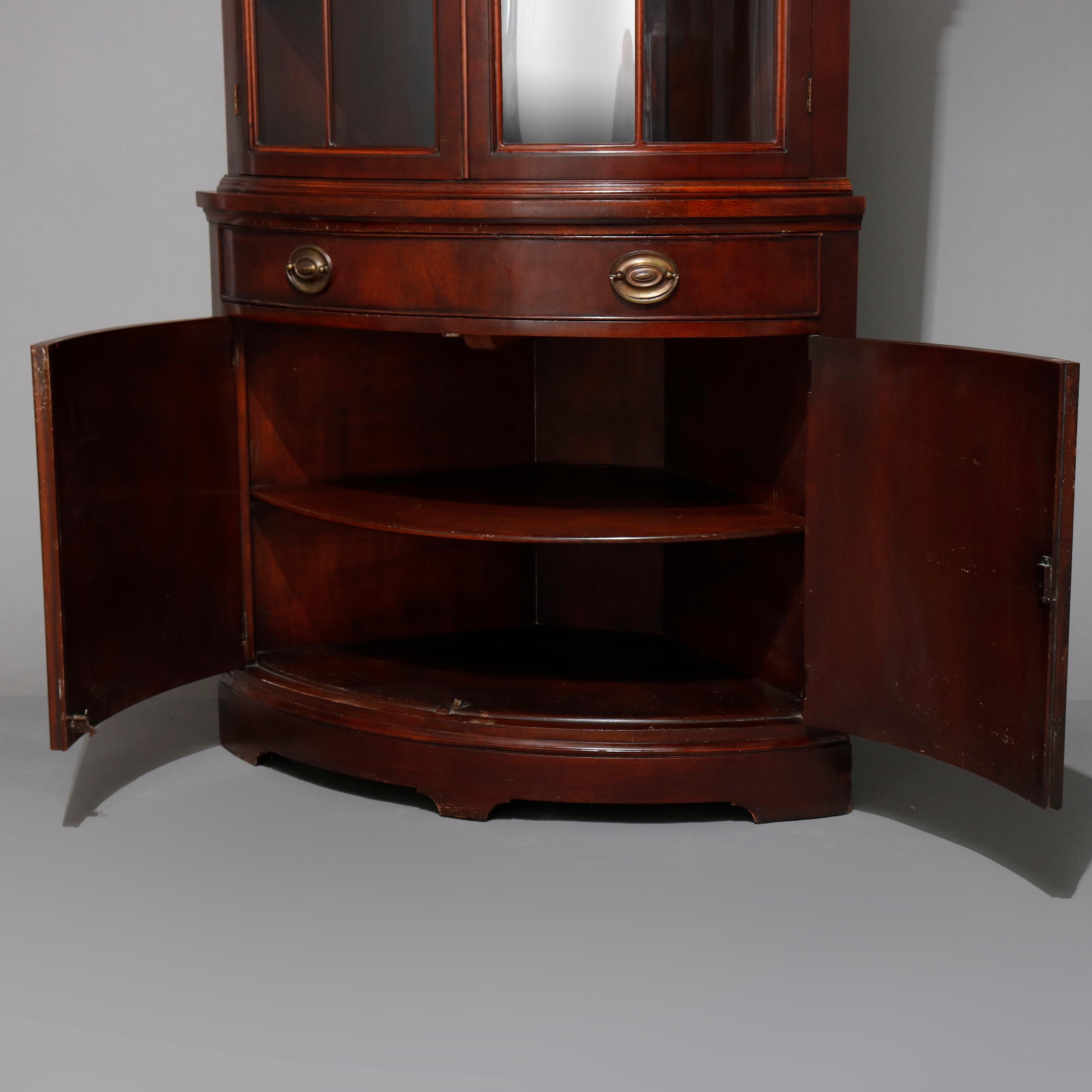 antique corner china cabinet
