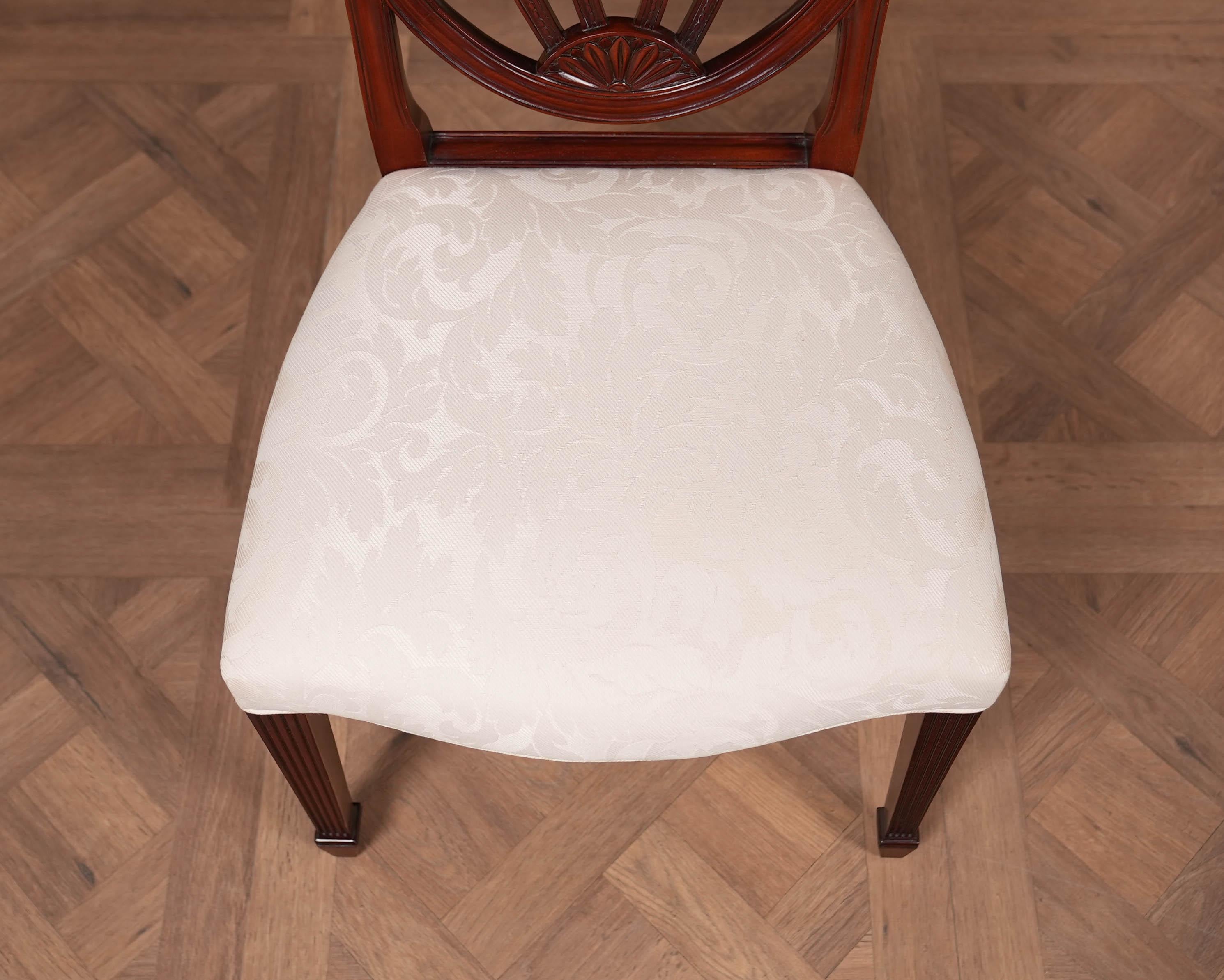 Vintage Baker Satz von 6 Shieldback Stühlen im Angebot 6