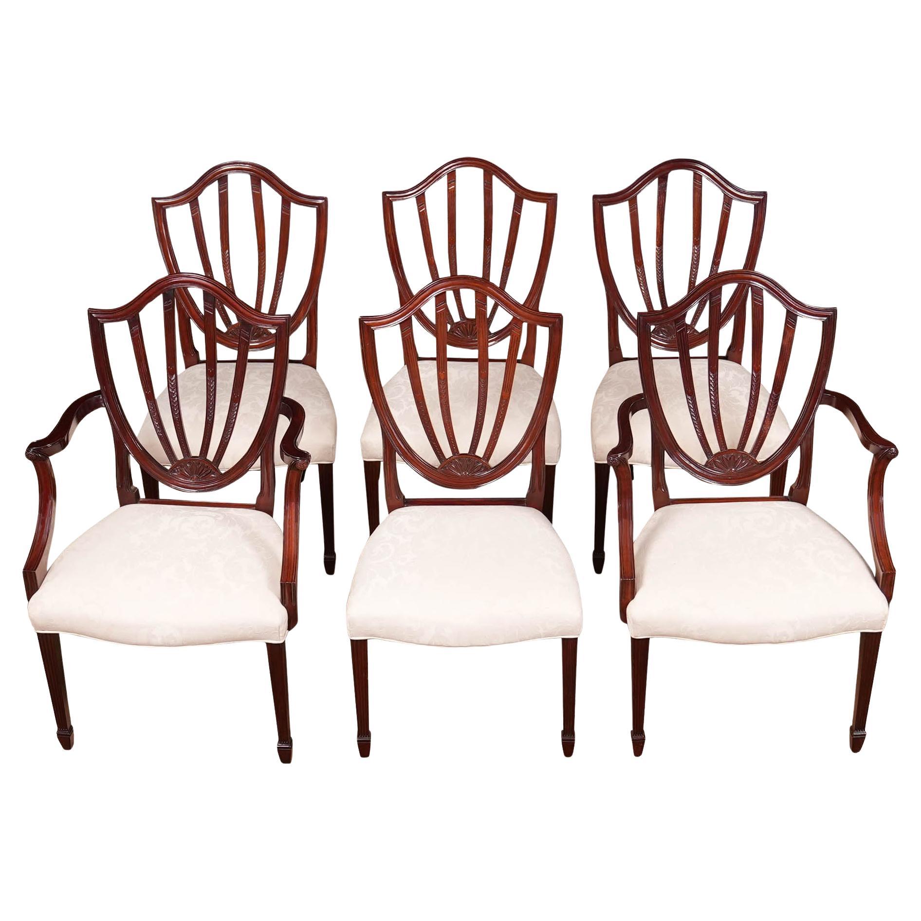 Set di 6 sedie Shieldback Vintage By