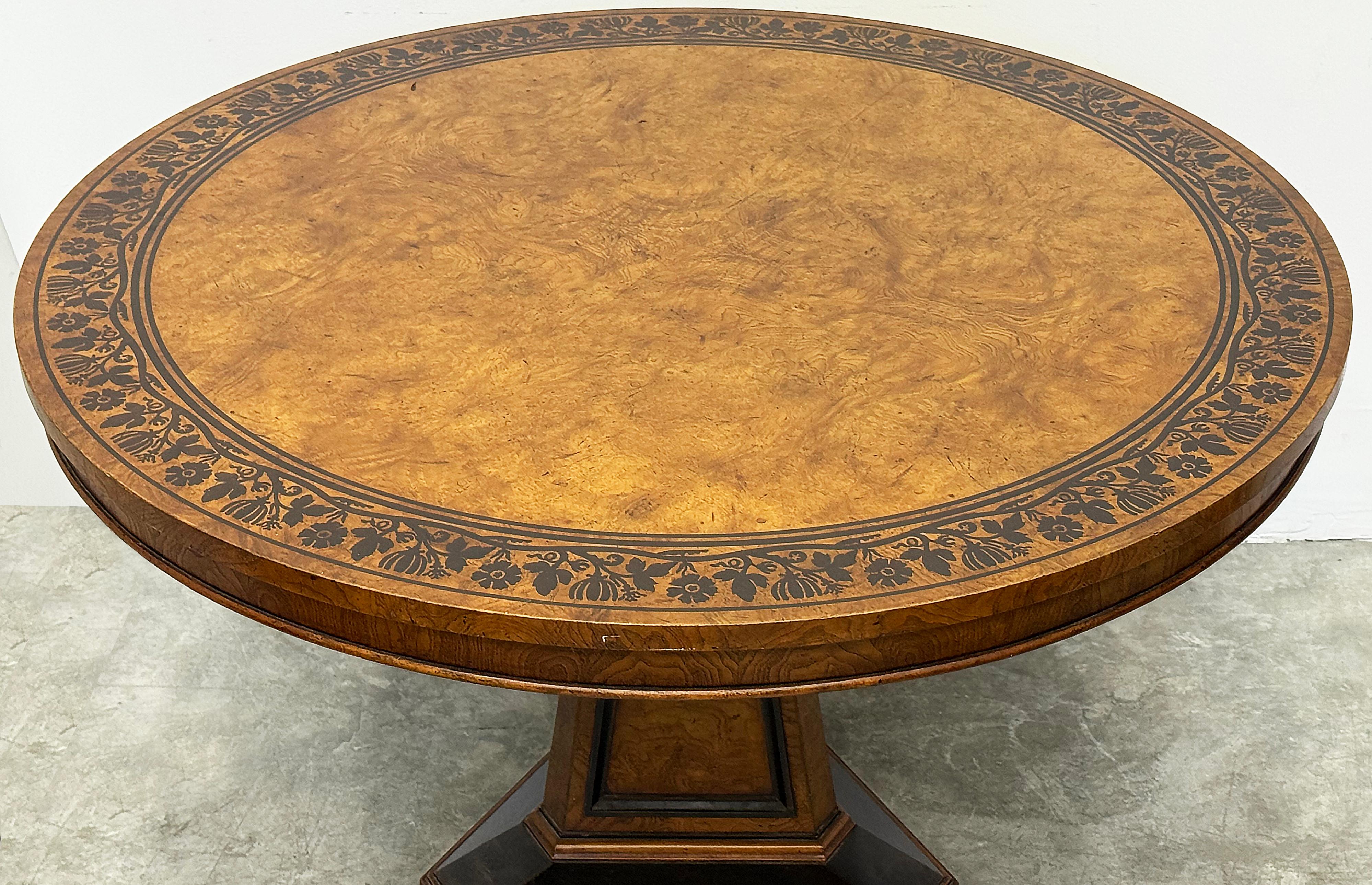 American Vintage Baker Stately Home Collection Gueridon Table For Sale