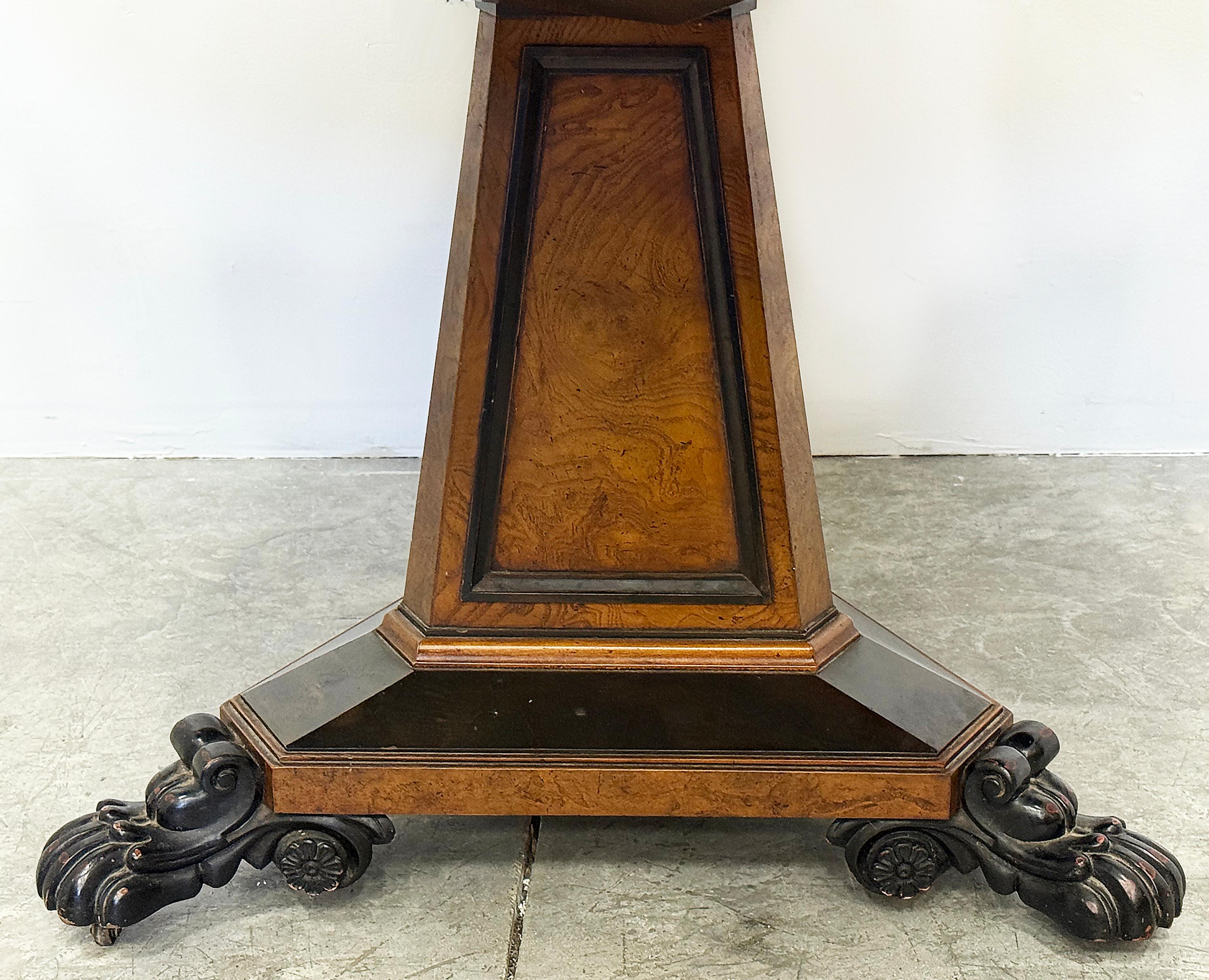 Carved Vintage Baker Stately Home Collection Gueridon Table For Sale