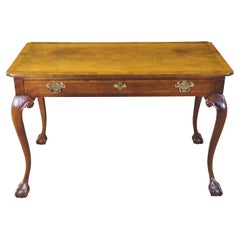 Vintage Baker Stately Homes Chippendale Walnut Writing Desk Ball & Claw Feet 45"