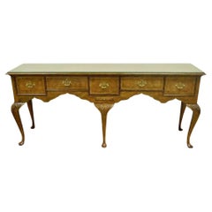Vintage Baker Stately Homes Queen Anne Burl Walnut Sideboard Huntboard Server
