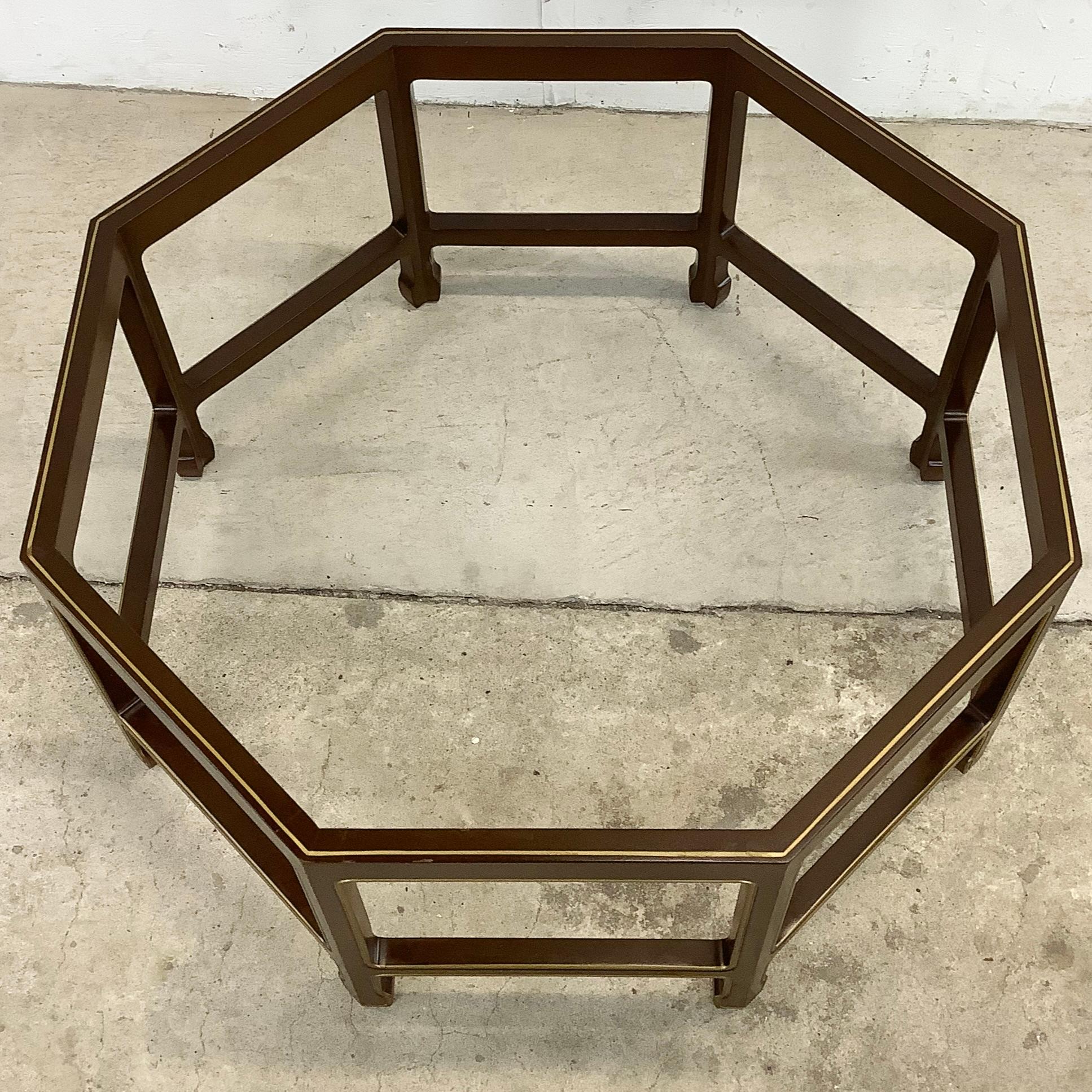 20th Century Vintage Octagonal Coffee Table after Kindel Furniture For Sale