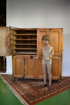 Vintage Bakery Cabinet:: Baker's Cabinet on Wheels:: Kitchen Cabinet:: 1940s