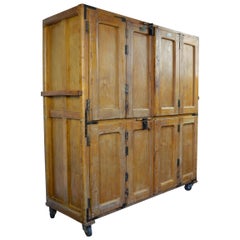 Used Bakery Cabinet, Baker's Cabinet on Wheels, Kitchen Cabinet, 1940s