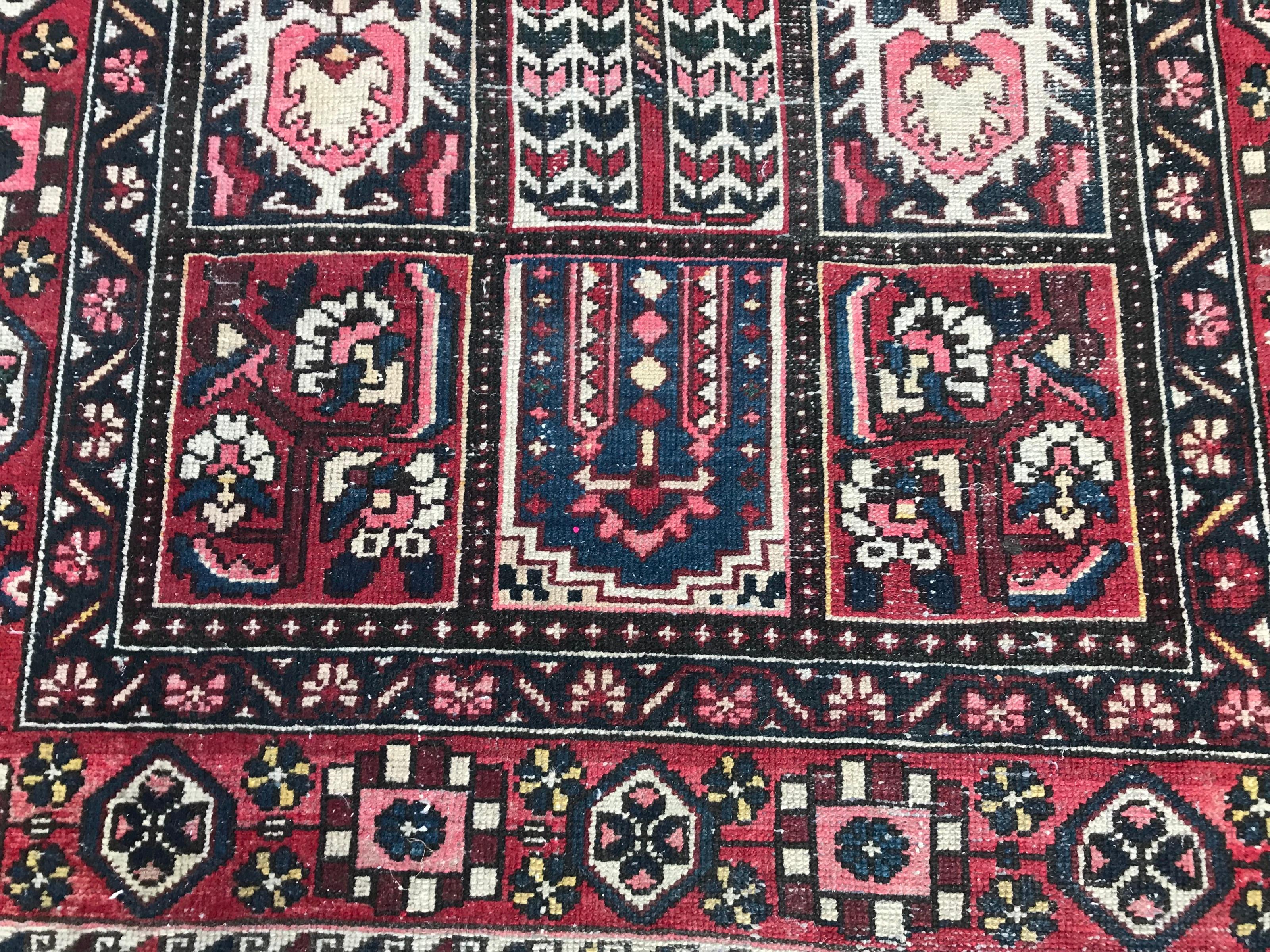 Central Asian Vintage Bakhtiar Rug For Sale