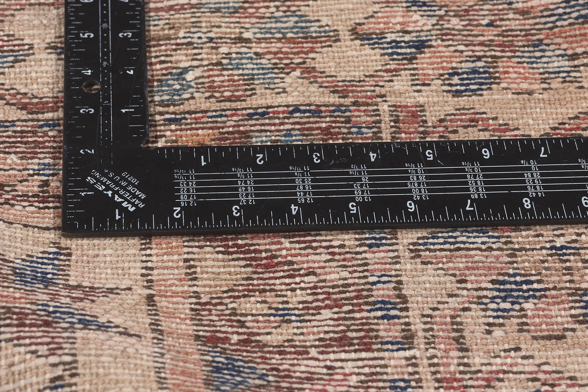 Hand-Knotted Vintage Persian Bakhtiari Rug, Biophilic Design Meets Esoteric Elegance For Sale