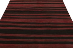Vintage Bakhtiari Persian Kilim with  Red and Black Stripes - Rug & Kilim