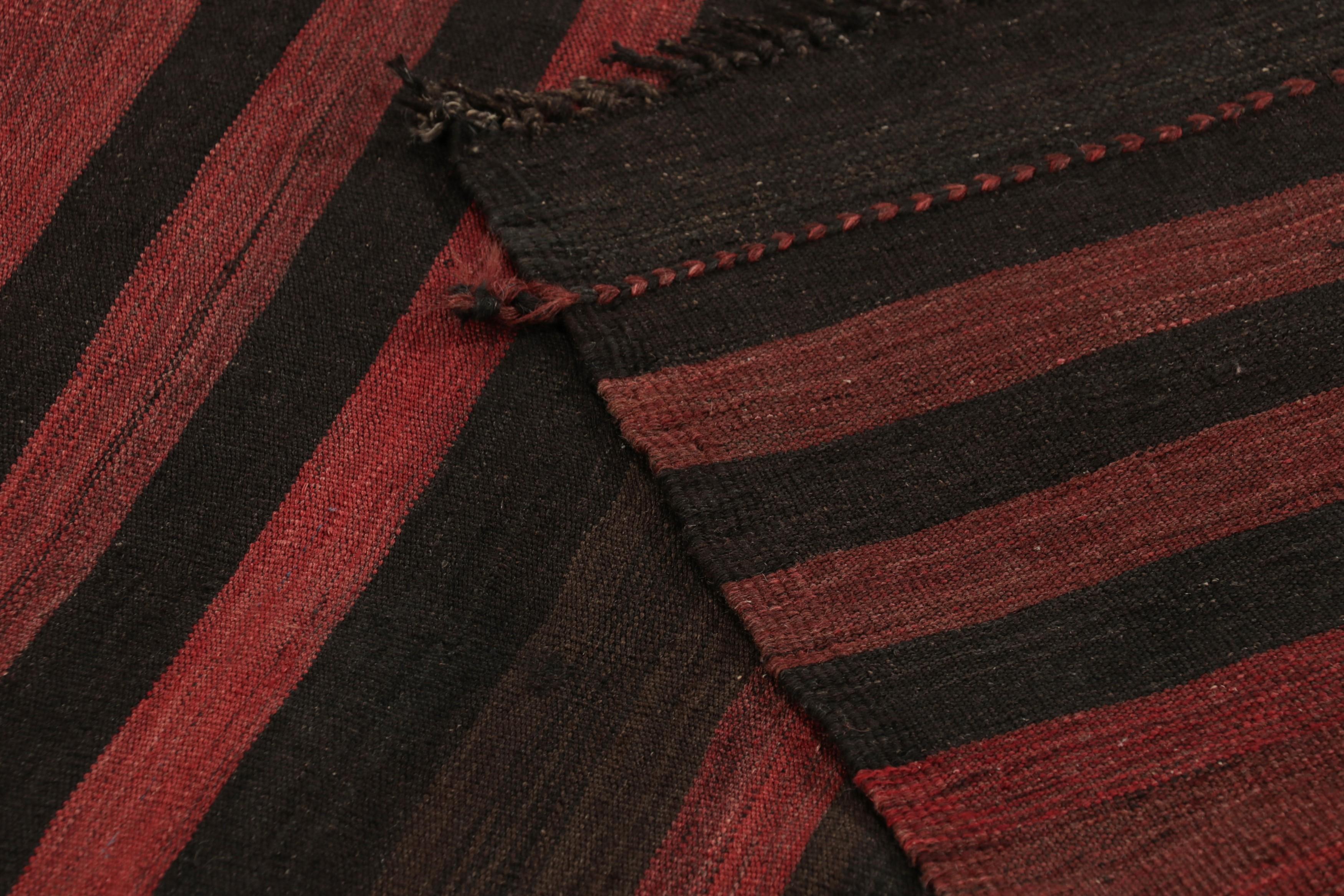 Vintage Bakhtiari Persisch Kili mit  Rot und Schwarz gestreift - Rug & Kilim im Angebot 1