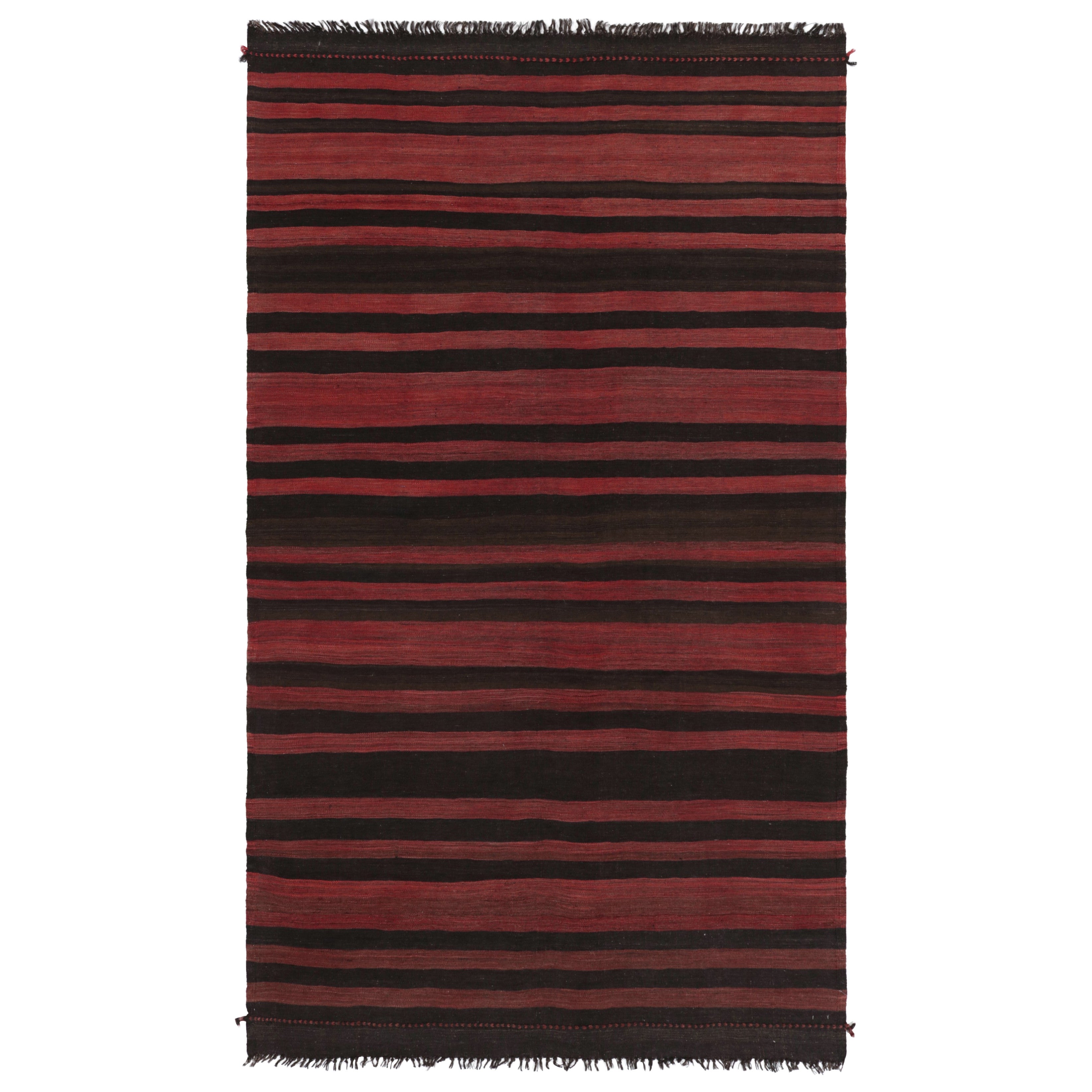 Vintage Bakhtiari Persisch Kili mit  Rot und Schwarz gestreift - Rug & Kilim im Angebot