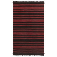 Kili persan vintage Bakhtiari avec  Rayures rouges et noires - Rug & Kilim