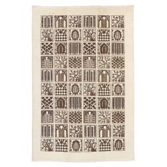Vintage Bakhtiari Persian Rug with Garden Design with Black Forest Style