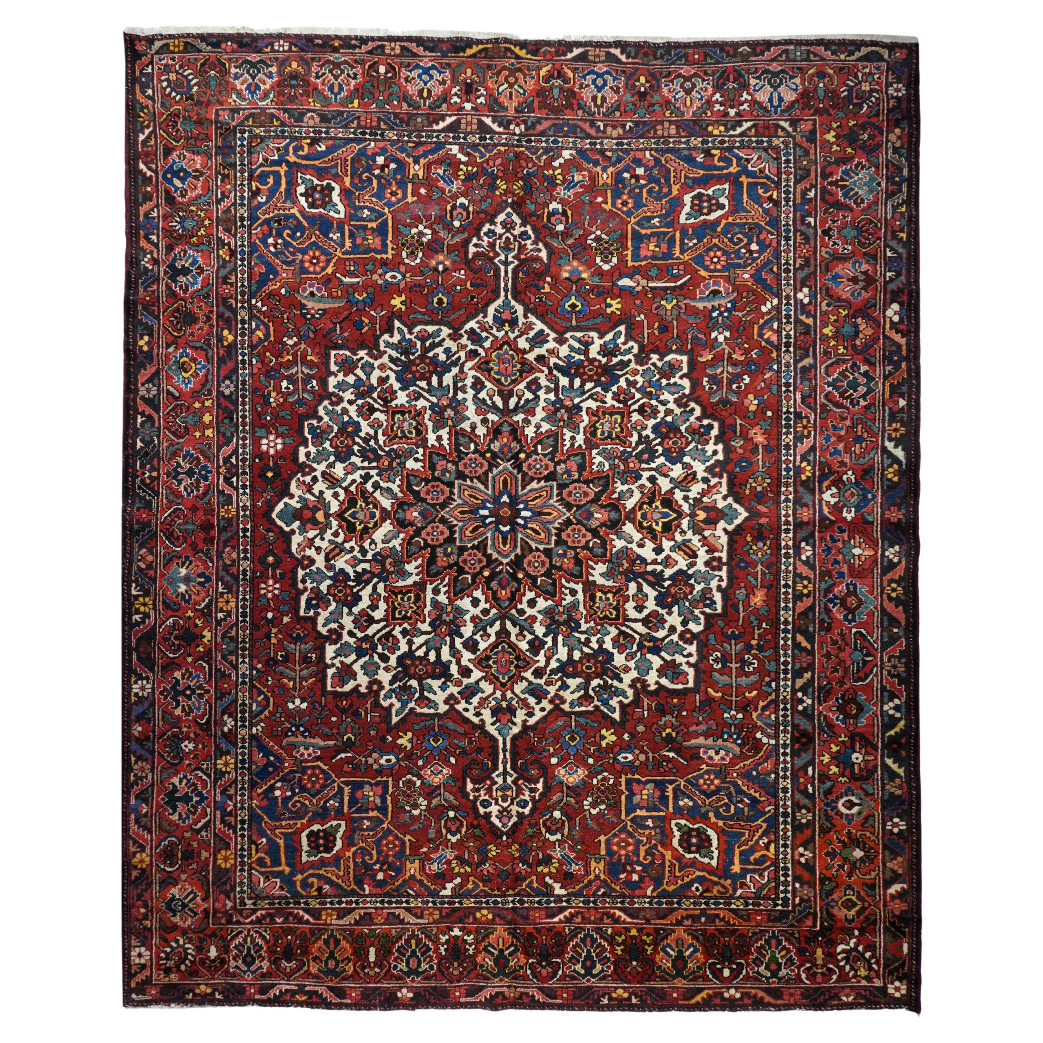 Tapis Bakhtiari vintage 10'8'' x 14'1''