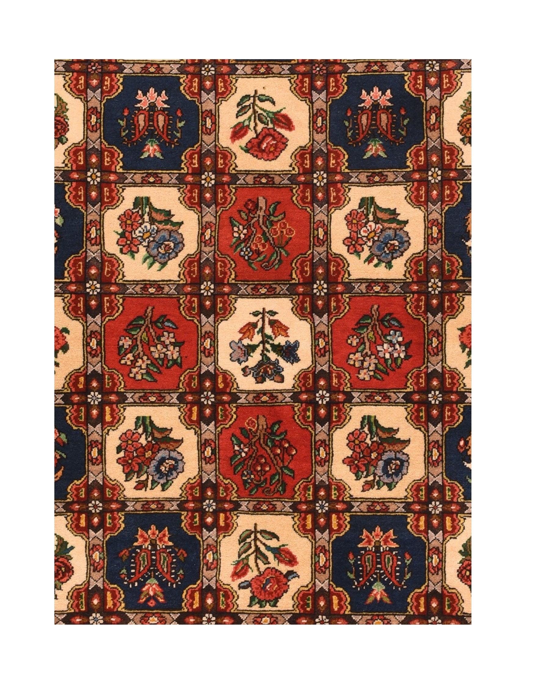 Persiano Tappeto vintage Bakhtiari 4'3'' x 6'7'' in vendita