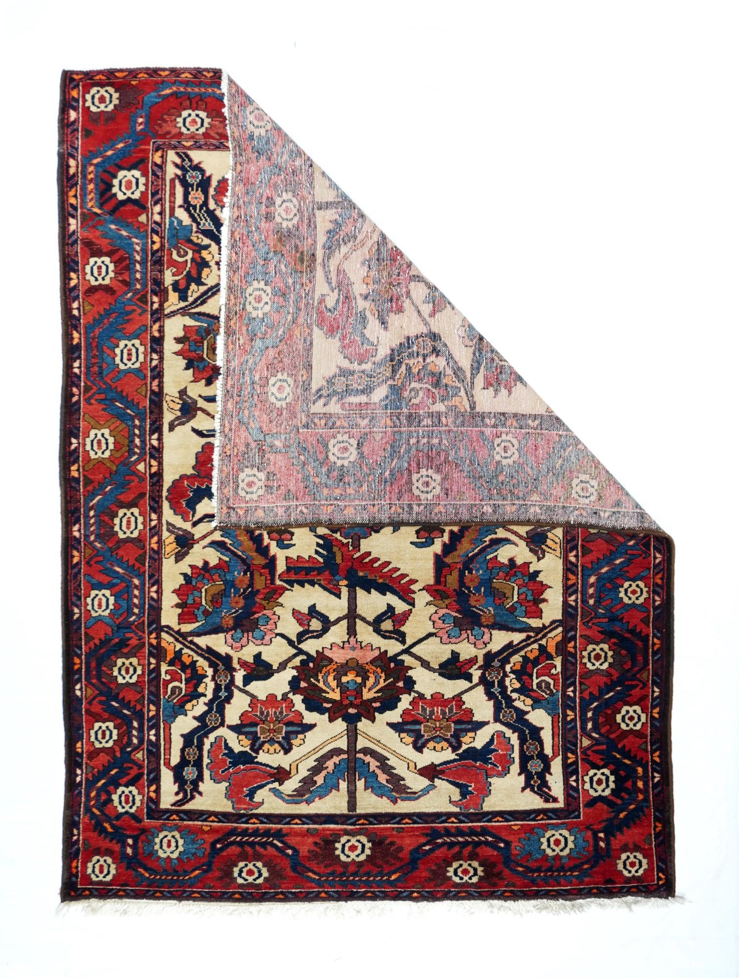 Vintage Bakhtiari rug. Measures: 5.2'' x 7.2''.