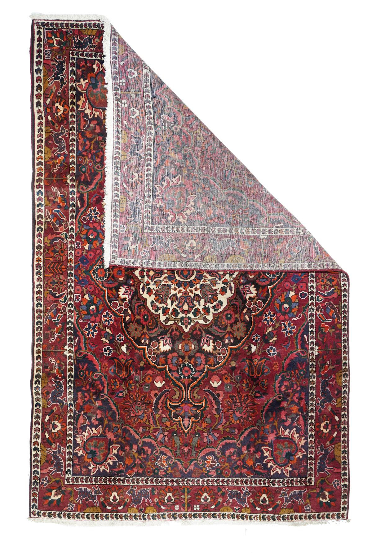 Vintage Bakhtiari rug 6'10'' x 10'2''.