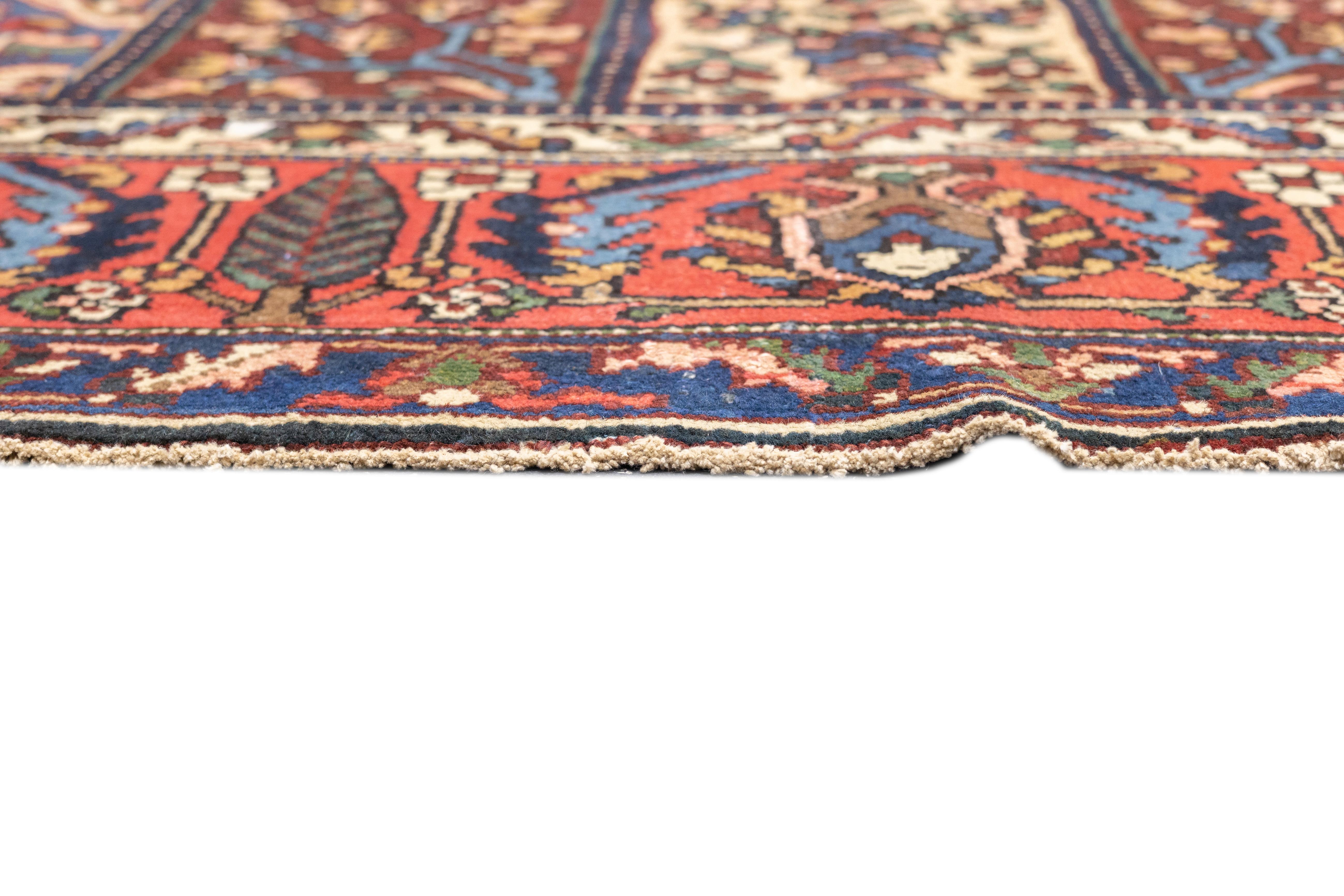 Vintage Bakhtiari Rug 9'11'' x 10'6'' In Good Condition For Sale In New York, NY
