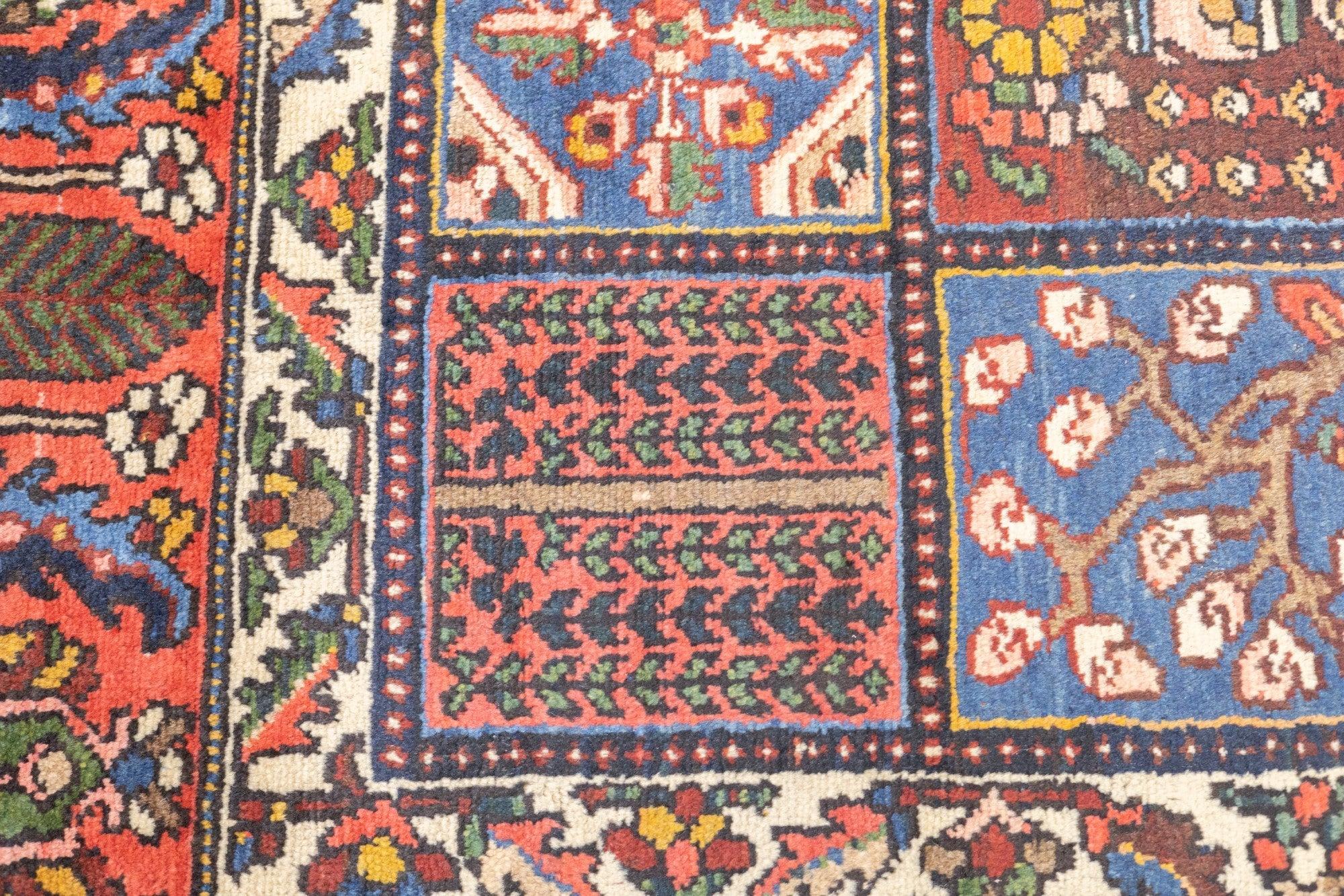 Wool Vintage Bakhtiari Rug 9'11'' x 10'6'' For Sale