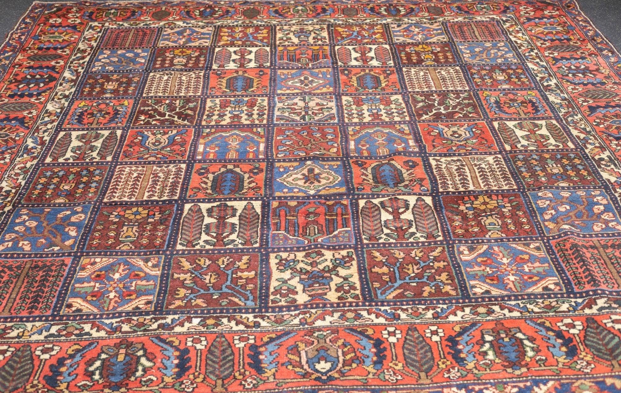 Vintage Bakhtiari Rug 9'11'' x 10'6'' For Sale 2