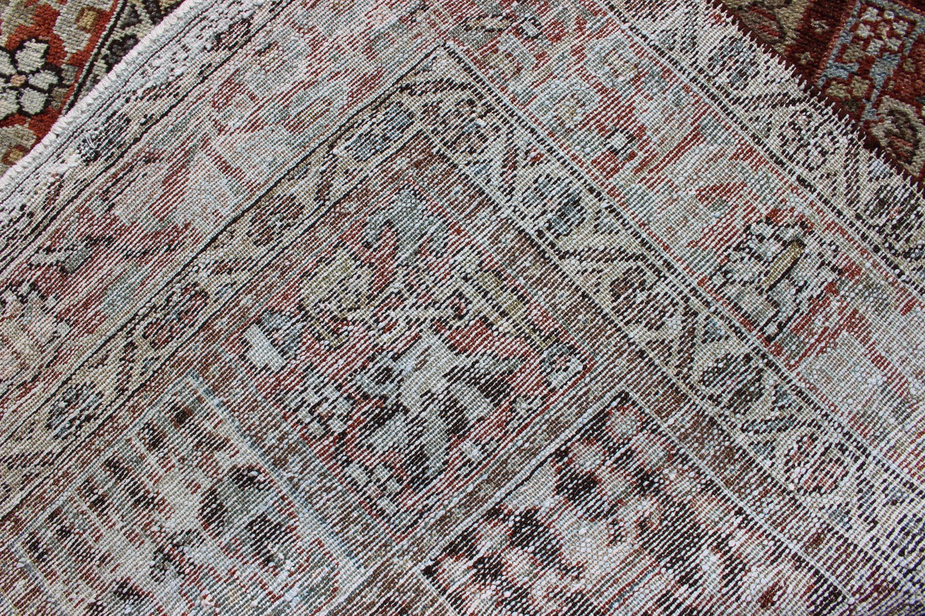 Vintage Bakhtiari Rug with Garden Design For Sale 2