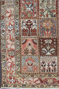 Vintage Bakhtiari Rug with Garden Design