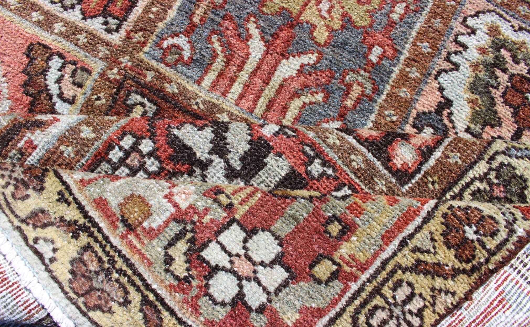 Bakshaish Vintage Bakhtiari Rug with Garden Design For Sale