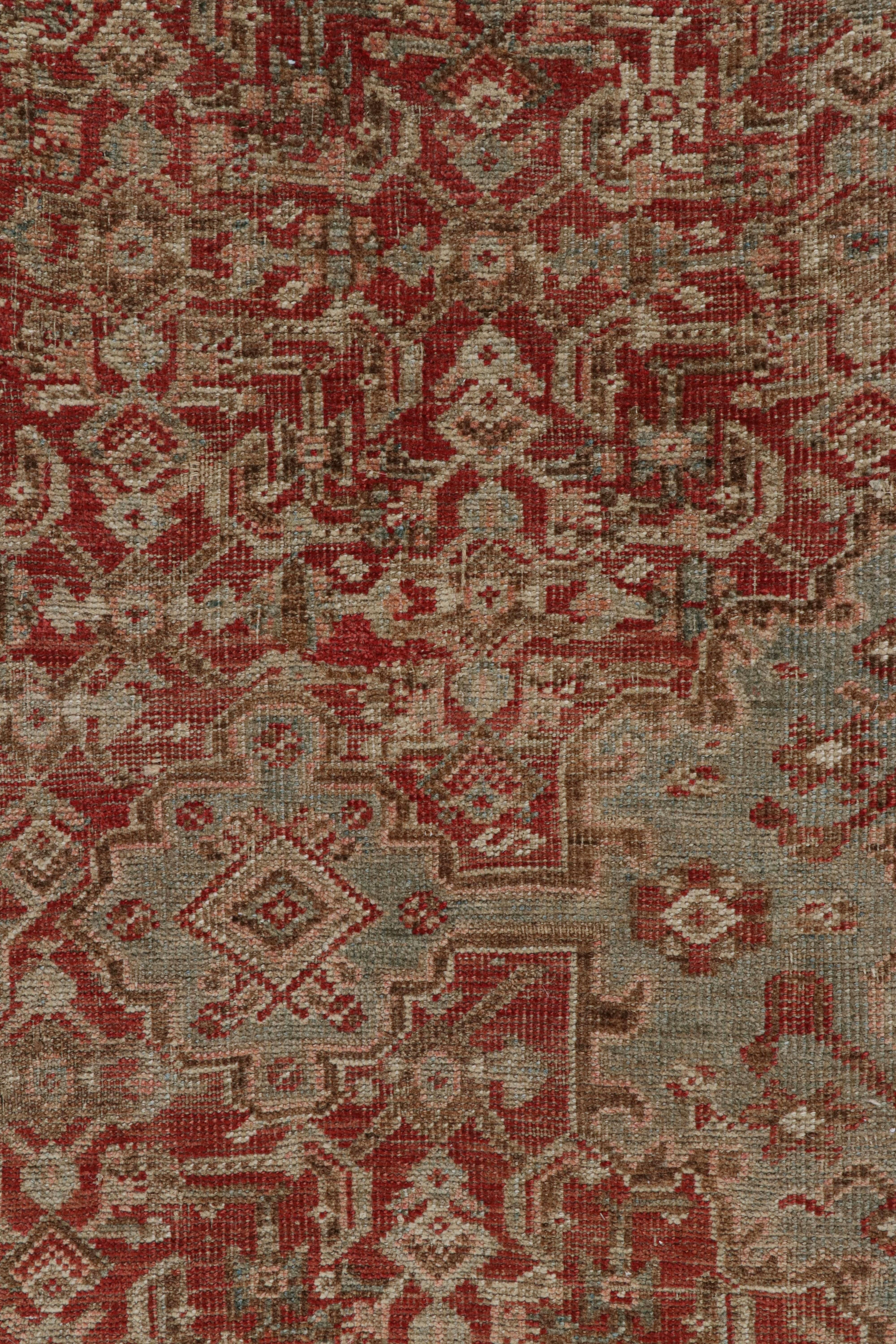Late 20th Century Vintage Bakhtiari-Style Rug in Red with Geometric Patterns, from Rug & Kilim For Sale