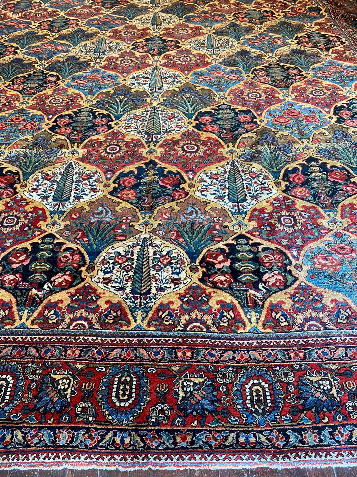 20th Century Vintage Bakhtiyar Persian Rug For Sale