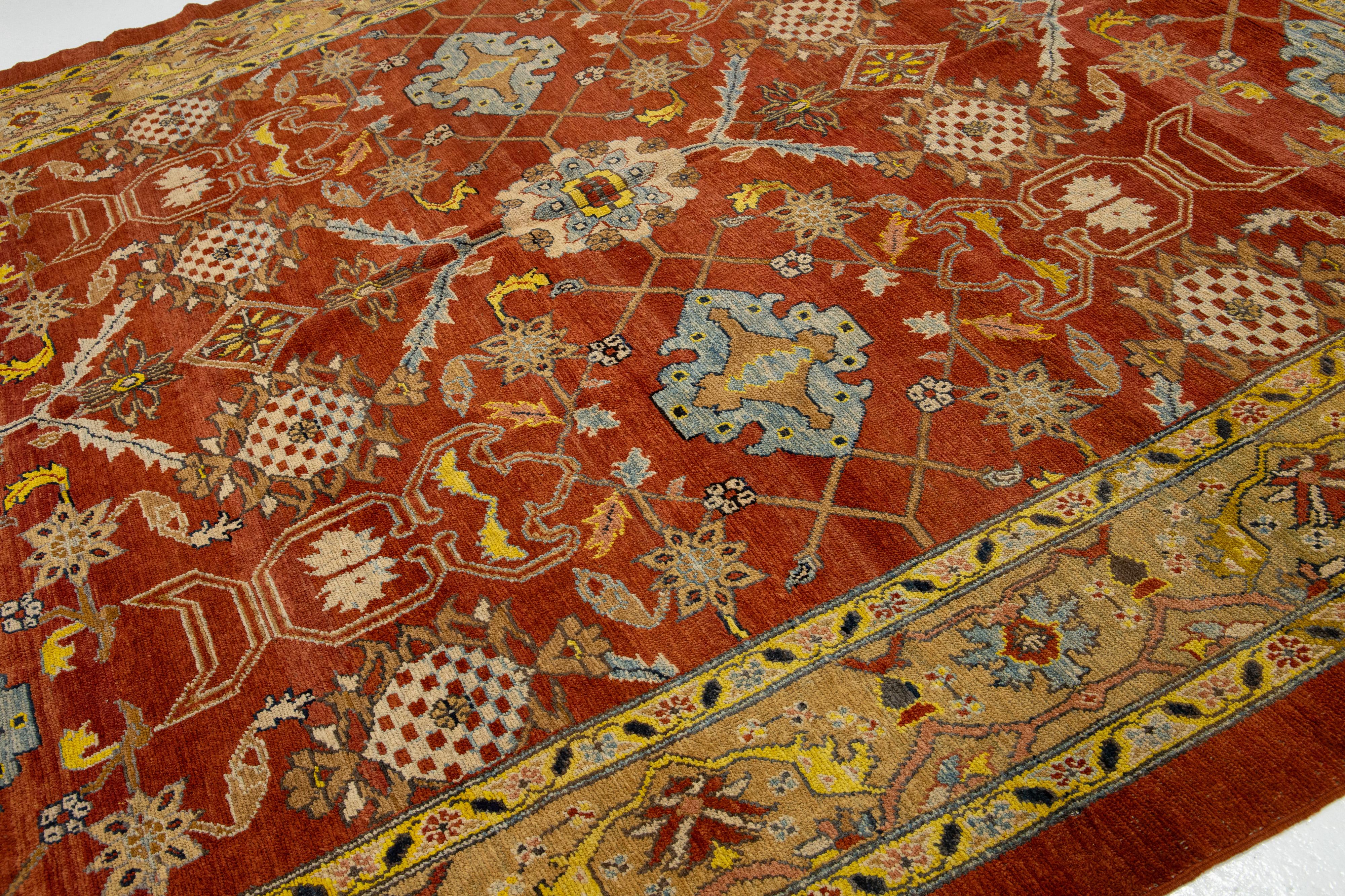 Vintage Bakshaish Tribal Red Wool Rug en vente 3