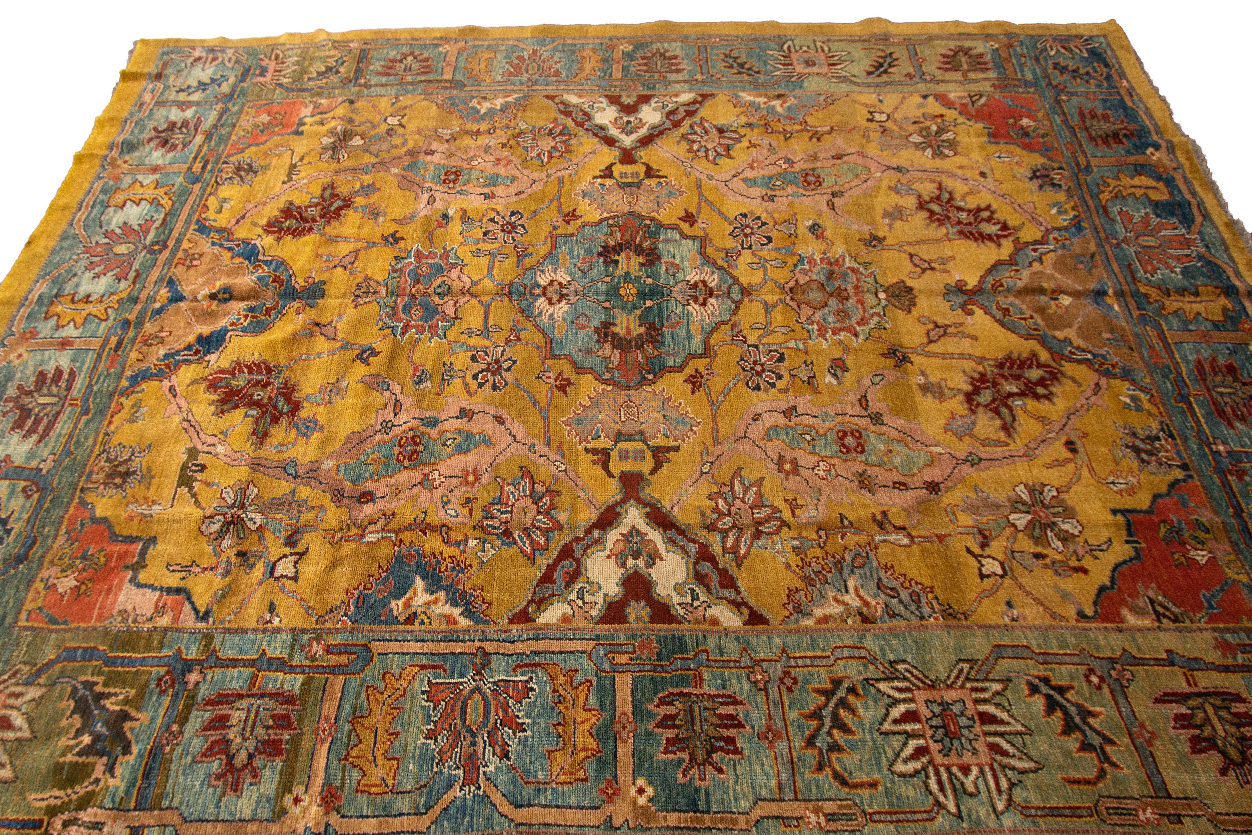 Vintage Bakshaish Tribal Wool Rug 5