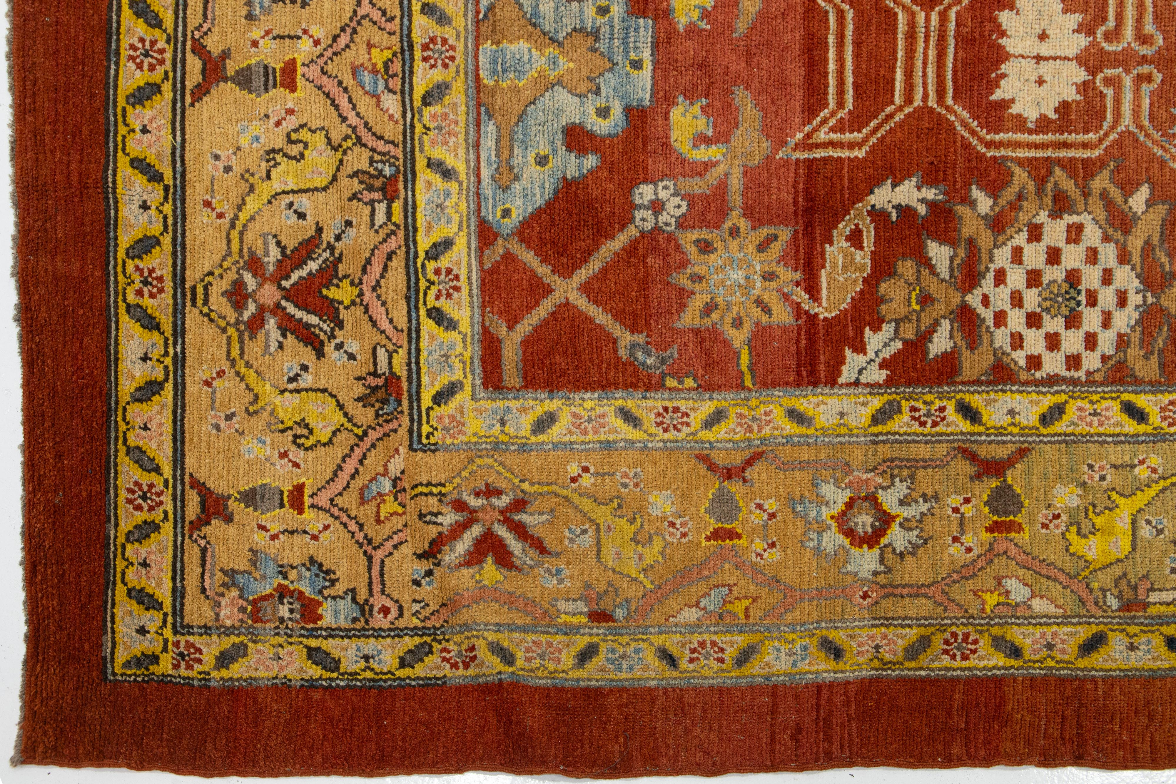 Vintage Bakshaish Tribal Red Wool Rug en vente 5