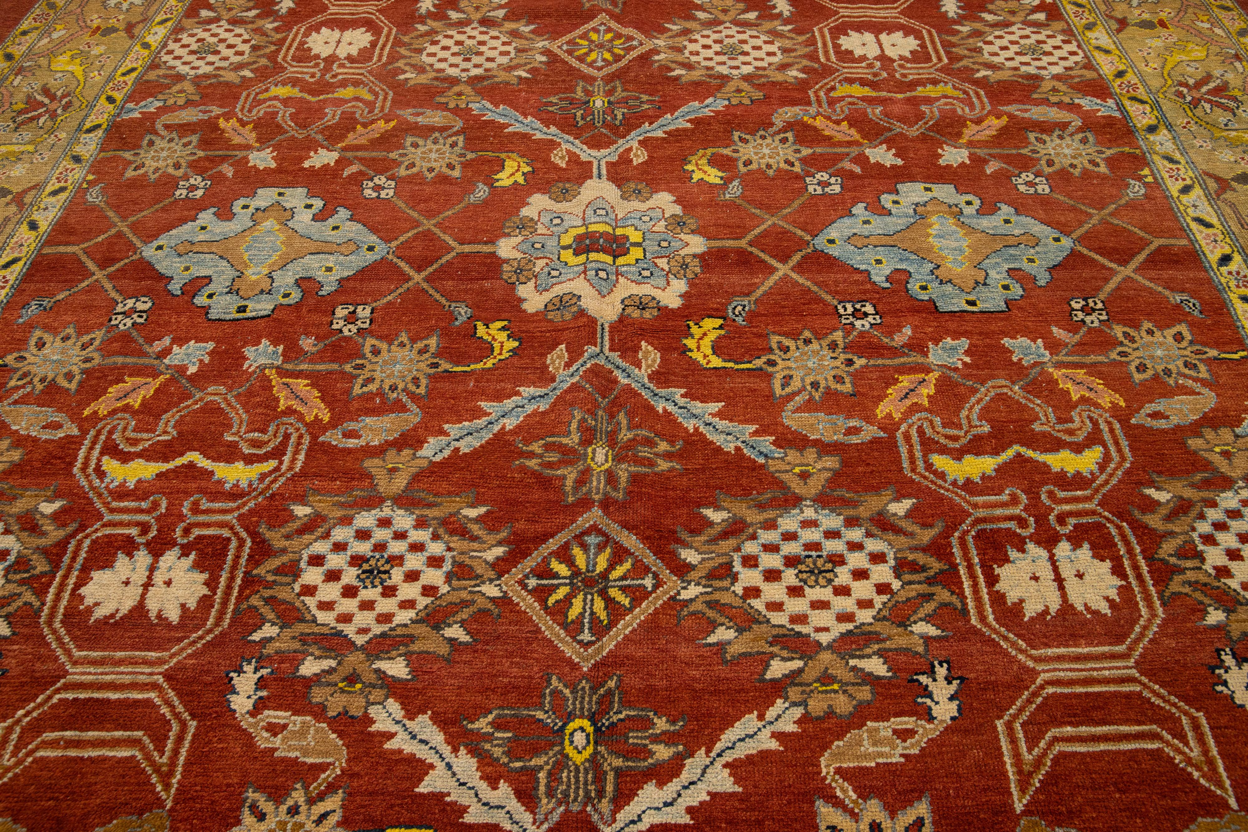 Vintage Bakshaish Tribal Red Wool Rug en vente 6