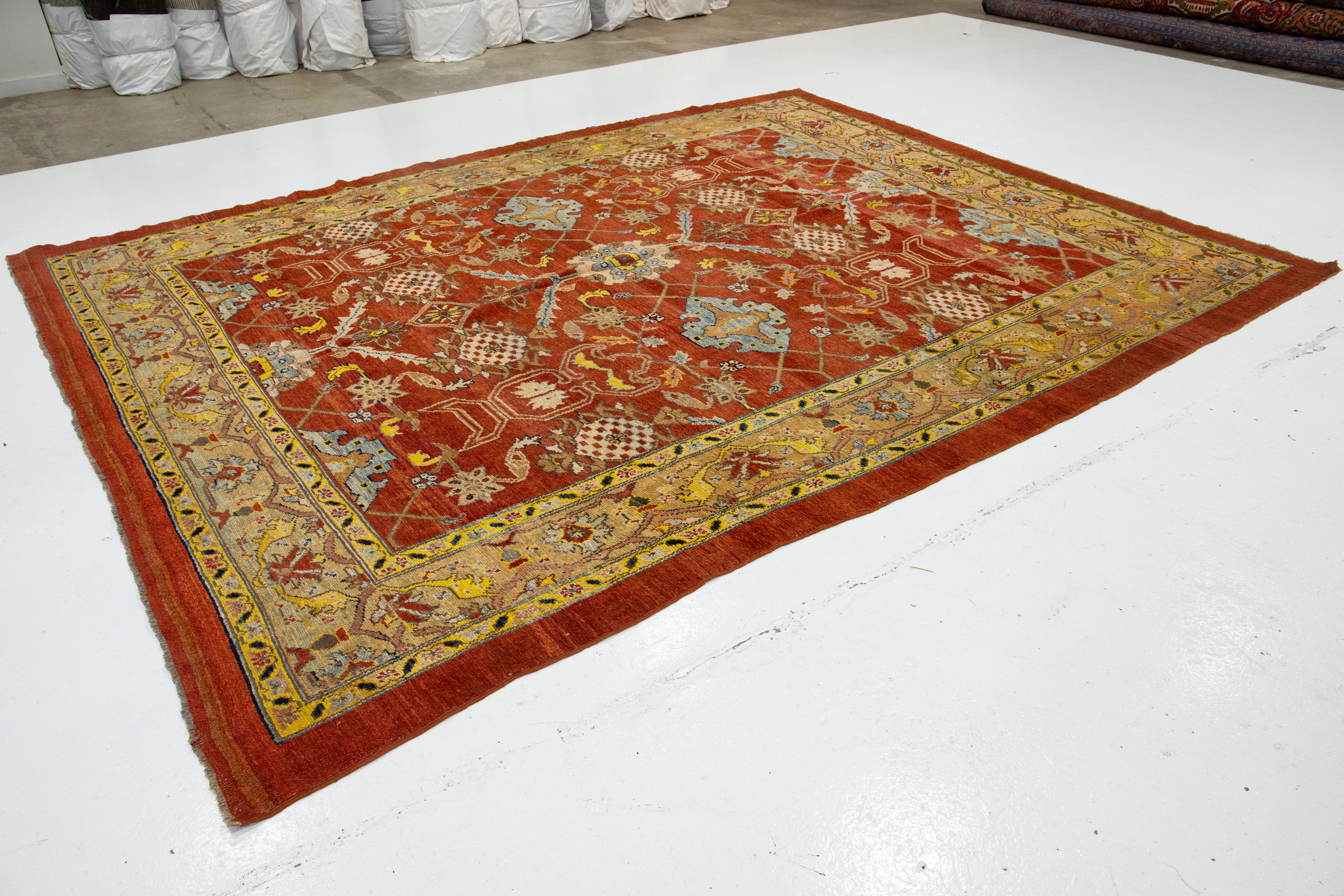 Laine Vintage Bakshaish Tribal Red Wool Rug en vente