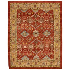 Vintage Bakshaish Tribal Red Wool Rug