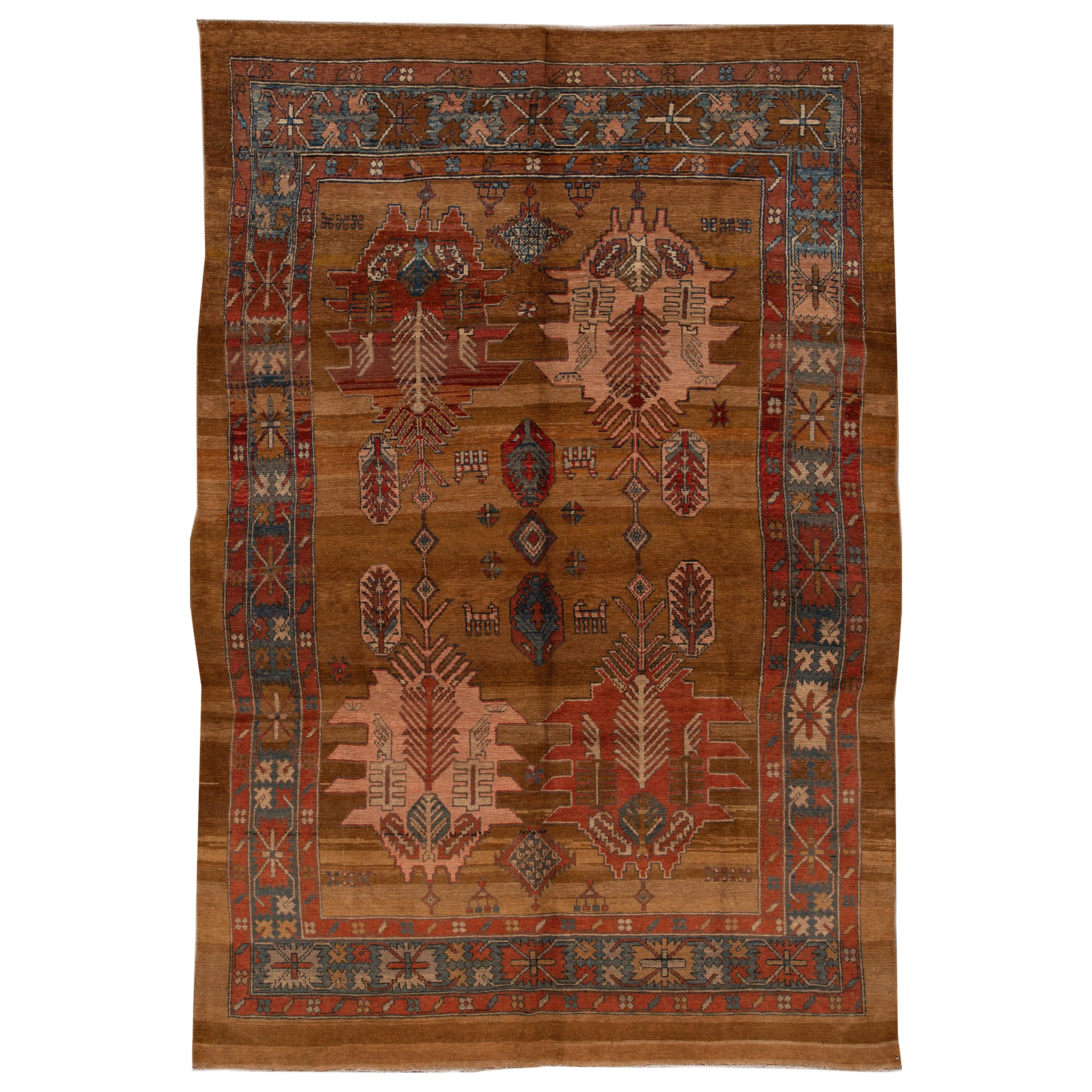 Vintage Bakshaish Tribal Wool Rug For Sale