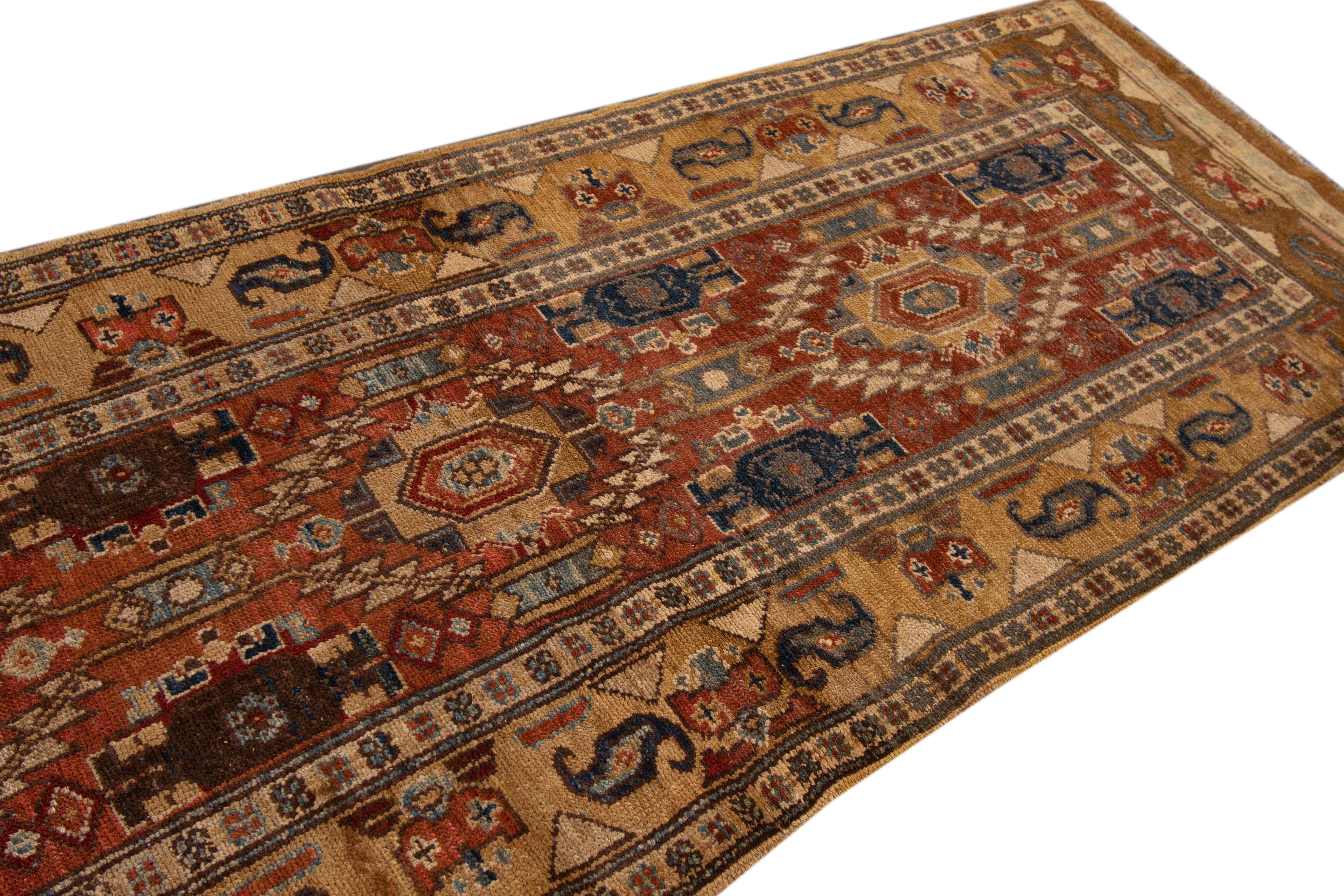 Vintage Bakshaish Tribal Wool Runner For Sale 2